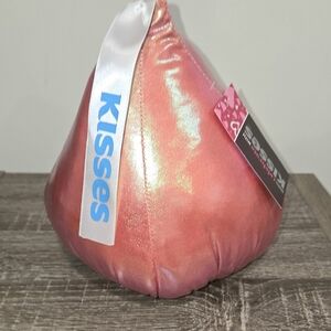 Kisses Plush Hershey Candy-Shaped Pillow - Iridescent Coral Pink